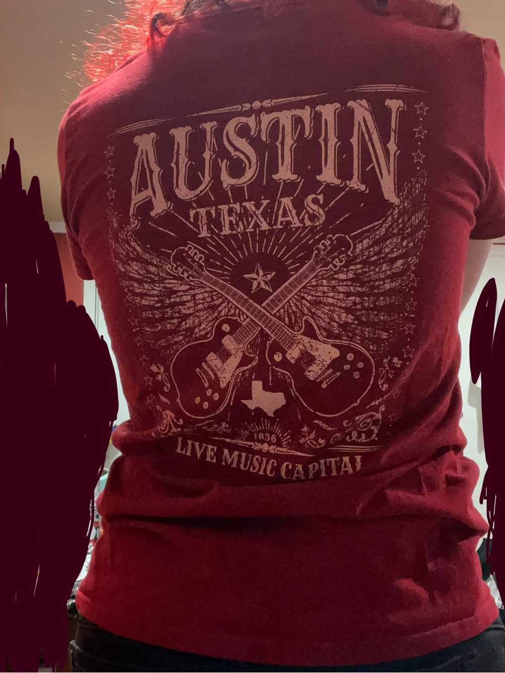Austin Texas Red Graphic Tee - Live Music Capital